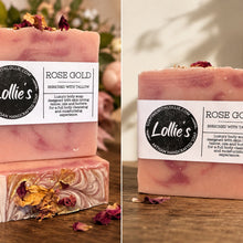 Load image into Gallery viewer, Rose Gold Tallow Soap by Lollie's Soap Kitchen