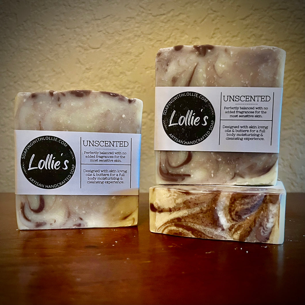 Anyone suffering from dry or sensitive skin who wants a gentle, soothing soap, free from fragrances and preservatives? Try our Unscented Soap.  It may look like our 