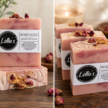 Load image into Gallery viewer, Rose Gold Tallow Soap by Lollie's Soap Kitchen
