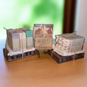 SOAP GIFT PACK 1, 2 or 3 Bars | Soap Saver Bag | Wooden Tray |